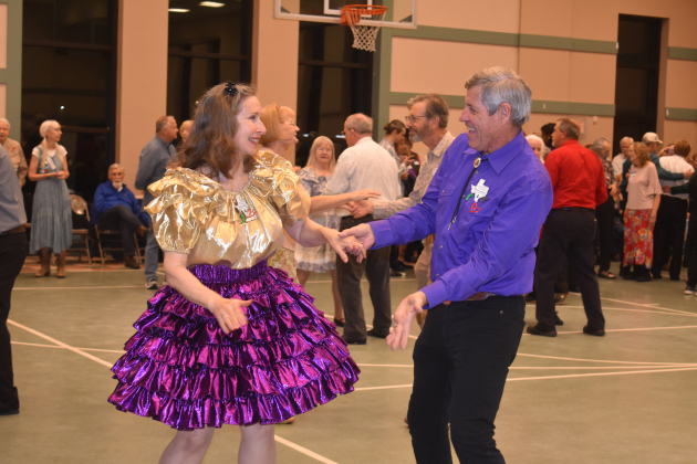 Shirts ‘n’ Skirts members share the joy of square dancing.