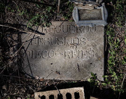 A burial site is seen  in an unnamed cemetery adjacent the Lawrence Chapel Cemetery on Saturday, January 18, 2025.