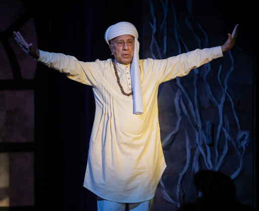Raghupati Rao, as Fakir, is pictured in a dress rehearsal photo from the Georgetown Palace production of “The Secret Garden” on  Thursday, January 30, 2025. The play runs on the Springer Stage through March 2.   Photo by Andy Sharp.