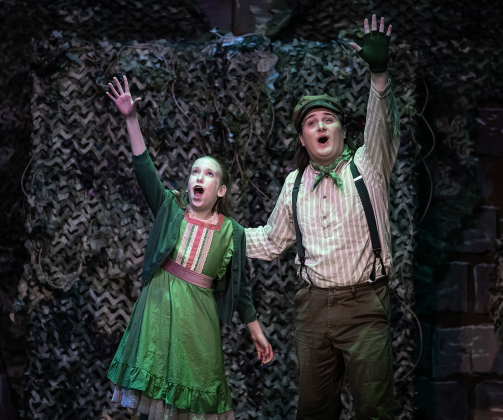 Molly Jackson, as Mary Lennox, and James Hamrick, playing Dickon, are pictured in a dress rehearsal photo from the Georgetown Palace production of “The Secret Garden” on  Thursday, January 30, 2025. The play runs on the Springer Stage through March 2.   Photo by Andy Sharp. 
