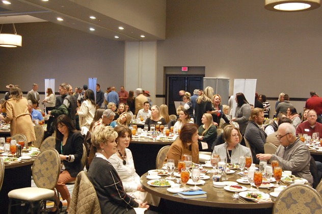 Business leaders from around the city gathered at the sold-out luncheon to hear the mayor speak. (Photo by Kaitlyn Wilkes)