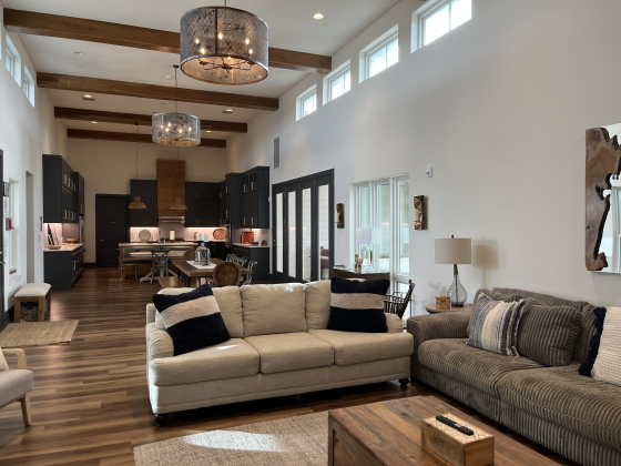 The interior of a men’s home for higher-need residents.