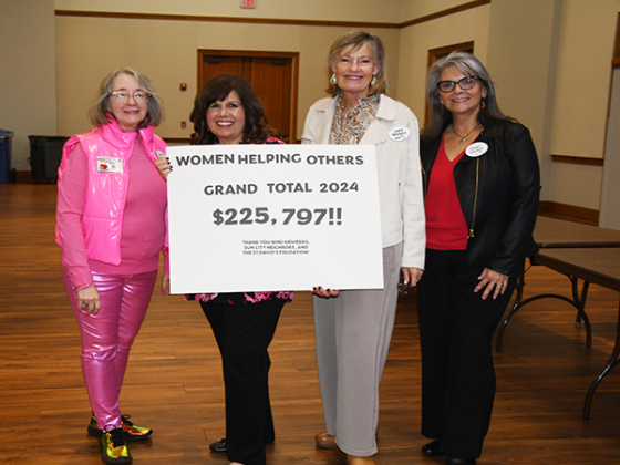 WHO’s leadership, from left, includes Parliamentarian Joan Douglas, President Maria Tolleson, Vice President Judy Madson and Outreach Liaison Sheri Valdon. 