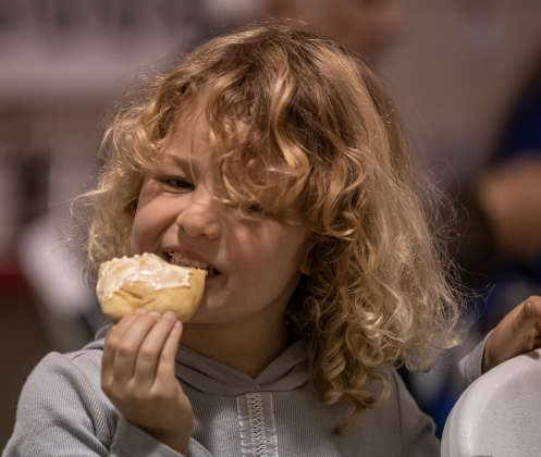 annah Daniels, who will e 4-years-old this month, enjoys a sweet treat during the 9th Annual Free Soup Supper, held at St. Peter Lutheran Church  on Monday, February 10, 2025.