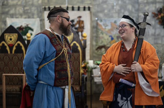 Jeremiah Johnson and Katy Tunks enjoyed their time  at the Society for Creative Anachronism Bryn Gwald Candlemas, held Saturday, February 1, 2025.