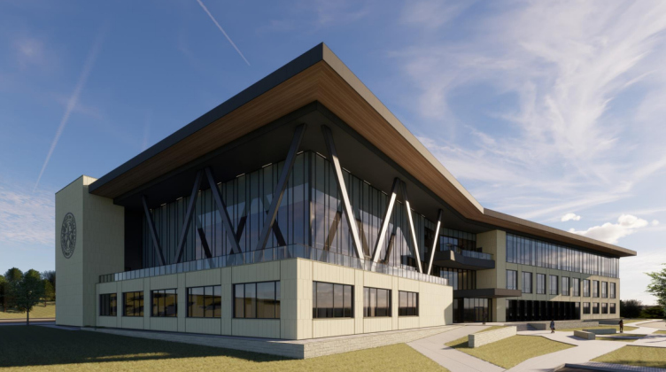 The new Williamson County Headquarters will be three stories tall and will house 11 different departments. Illistration courtesy of MarmonMok.