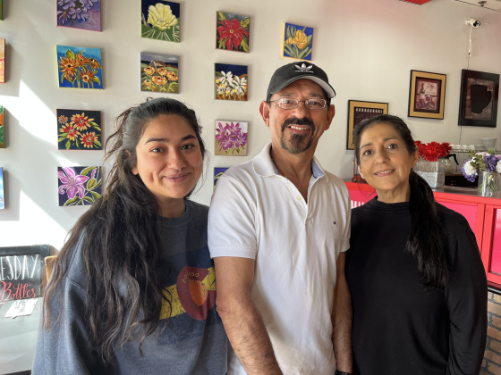 The Braga family owns and operates Milano Trattoria. From left are Gabriela, John and Roxana Braga.