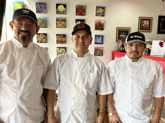 (Left to right) Head Chef John Braga with Alberto Pineda and Rigoberto Jaimes
