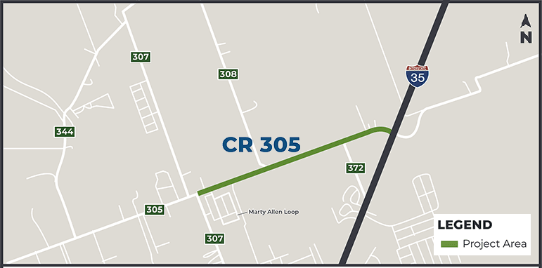 CR 305 bond project area.