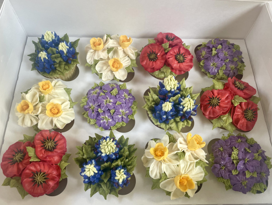 Debra Vandenberg baked and delivered this box of wildflower cupcakes as a surprise gift. Photo by Nicholas Cicale