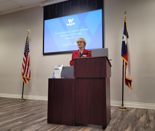 County Commissioner Valerie Covey shares the many county projects that are happening in Georgetown and Precinct 3. Photos by Nalani Nuylan.