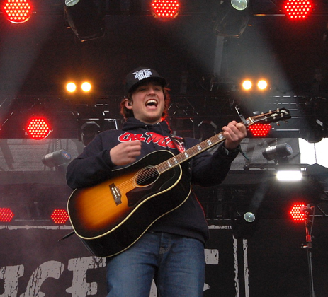 Vincent Mason seemed excited to play at Two Step Inn on Sunday despite the cold.