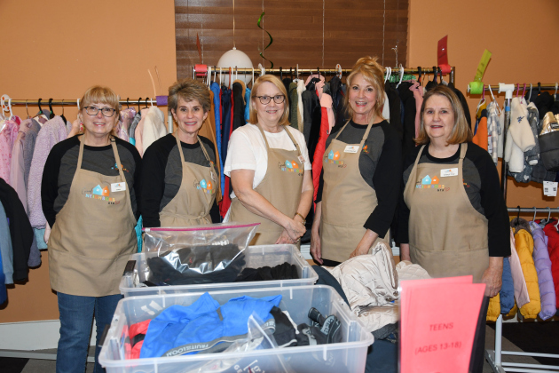 From left, Susan Cox, Liz Issleib, Becky Scogin, Carrie Marshall, Cheryl Coy of Good Neighbors GTX. (Courtesy Carrie Marshall.) 