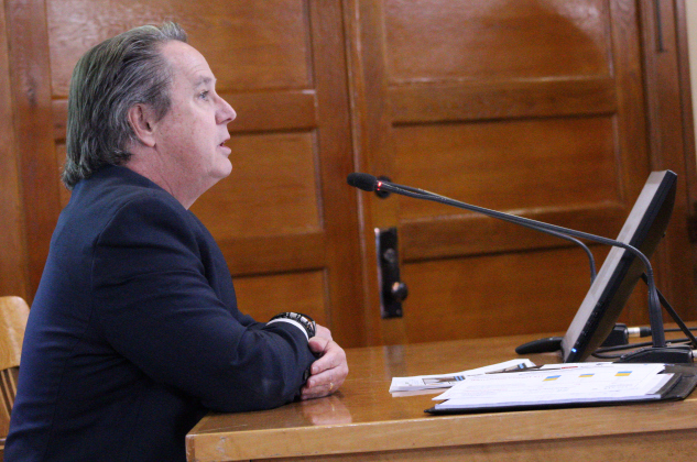 Mike Maples, Bluebonnet Trails Community Services Chief Executive Officer, announces three new mental programs that are in collaboration with Williamson County during the May 13 commissioners court meeting. Photo by Nalani Nuylan.