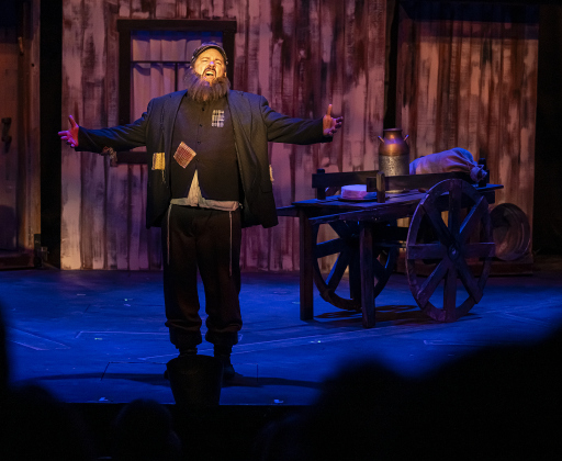 Brian Joyce, as Tevye, is shown in a photo from the dress rehearsal for the Palace production of “Fiddler on the Roof”  on Thursday, May 29, 2025.  The play will run through July 6th on the Springer main stage.    Photo by Andy Sharp.