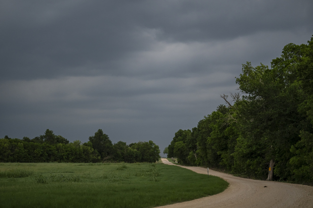 Clouds form over a section of County 456  on Thursday evening,  May 1, 2025.    Photo by Andy Sharp.