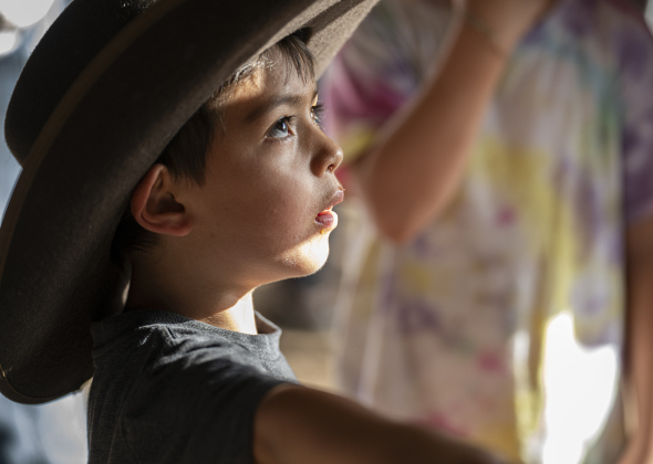 4-year-old Rolando Ruiz of Thrall prepares to compete in Mutton Bustin’ at  the Bill Pickett Youth Rodeo, held at the Williamson County Expo Center  on Saturday, June 21, 2025.  Now in its second year, the rodeo showcases athletes 18 or younger. The event is coordinated by the Bill Pickett Youth Rodeo Association.     Photo by Andy Sharp.