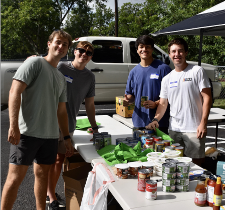 Bryce Stiemert (left to right), Keegan Hardy, Aaron Garza, and Ethan Bridges. Photo courtesy of Georgetown Neighborhood Food Project