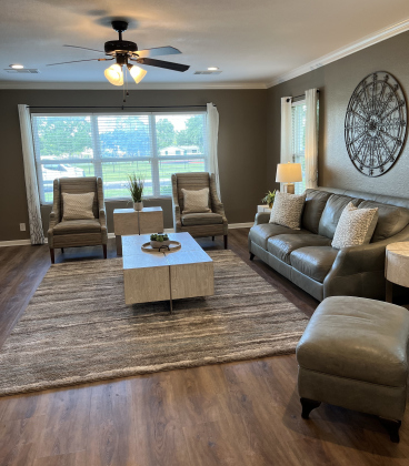 A decorated family living space at Texas Baptist Children’s Home.