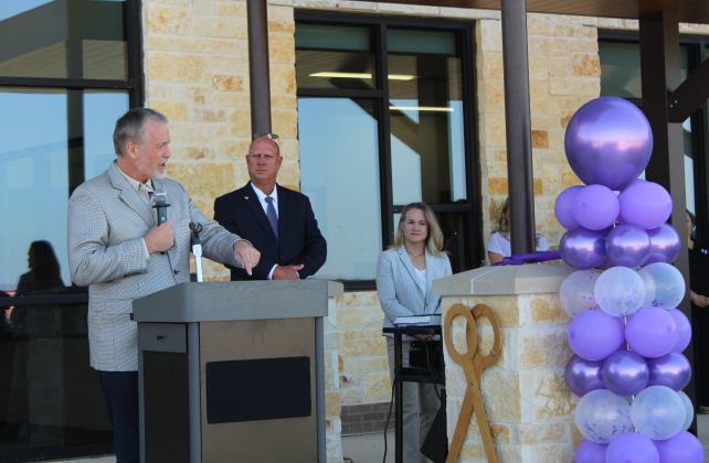 Florence Mayor Ben Daniel gives a speech on how the new school will better a student's future.