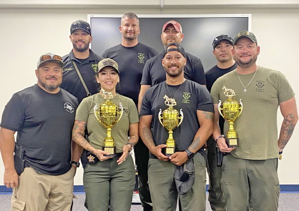Back row left to right: Deputy Tre’vone Johnson, Deputy Mark Bell, Deputy Chase Cervenka, Deputy Brandon Cantu; front row left to right: Sergeant Albert Ortiz, Deputy Silvana Stoke, Deputy Derrick Johnson, Deputy Charles Duvall. (Courtesy Williamson County Sheriff's Office)