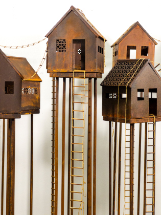 Caroline Walker’s “Interlocking Paths” is on display at the Georgetown Art Center.