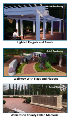 Renderings show how Sun City’s Veterans Memorial will be updated in the coming years.