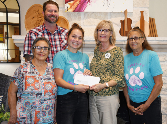 From left, Furbaby board member Eric Norrell, volunteers Maria Alvarado, President and CEO Kori Bindl, WHO Vice President Judy Madsen and Networking & Volunteer Liz Taylor.