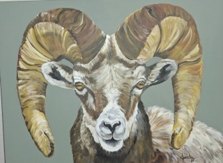 Donna Winters artwork on display at the Williamson County Art Guild gallery.