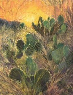 “Warm Daybreak” by Holly Read will be on display as part of the Central Texas Pastel Society show.