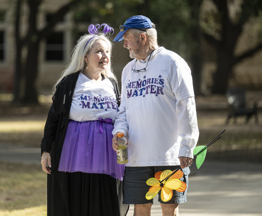 Deborah Shockro and her husband Michael were among the  500-600 participants. The event was coordinated by the  Alzheimer’s Association Capital of Texas Chapter.