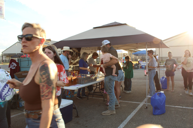 Maxdale Cowboy Church of Killeen serves free barbecue to National Night Out participants, offering brisket, pulled pork or sausage sandwiches with chips and a drink.