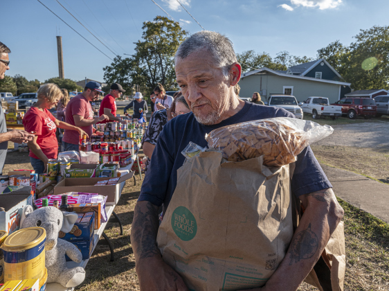 Gilbert Vasquez received food during the Community Food Drive conducted by Antioch Georgetown on on Sunday, November 2, 2025.