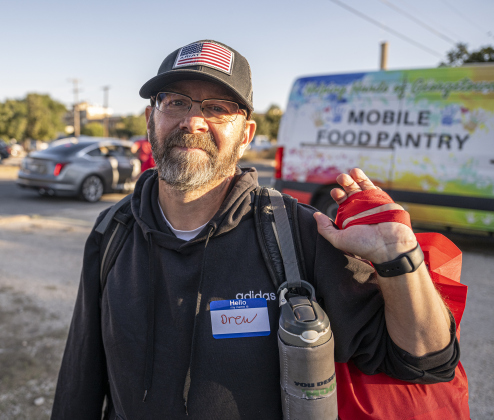 Drew Walters was among the recipients during the Community Food Drive conducted by Antioch Georgetown on on Sunday, November 2, 2025.