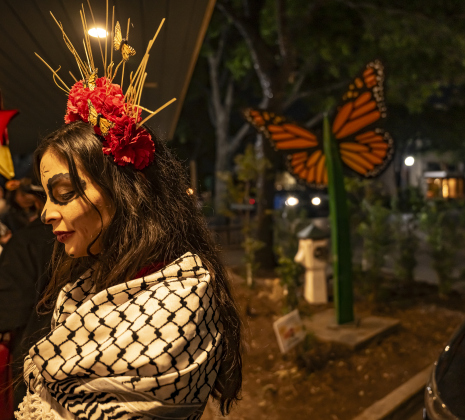 Marissa Guzman spends time on Main Street along the Georgetown square  during Halloween along Main Street on Friday, October 31, 2025.  Photo by Andy Sharp.