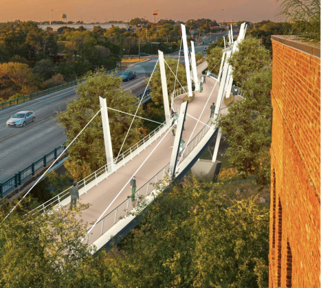 A truss bridge design was selected by city council in March 2024, but the construction price has since increased and city council decided to change designs as a result. (Courtesy City of Georgetown)