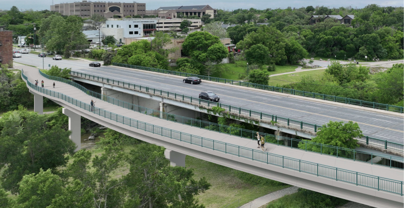 City council approved a new, simpler design that was more affordable on December 9. The design still includes areas where residents can observe the river and landscape. (Courtesy Freese and Nichols)