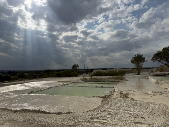 Continental Cut Stone has water recirculation pools to conserve water. Mr. Teal said the water is recycled hundreds of times.