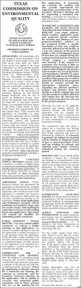 TCEQ Notice Jarrell Irvine tract