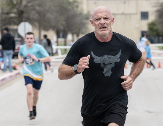 Georgetown Police Department Commander Erik Grasse ran the 5K Run during the annual Chase The Chief races held at East View High School on Sunday, March 8, 2026.