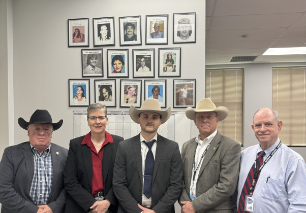Detectives, from left, Craig Hunter, Mary Lewis, Mark McKinney, Tim Long and Sam Strauss work on homicide and missing persons cold cases for Williamson County. Photo by Abbey Archer