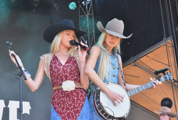 Lily and Powell Balkcom, two third of The Castellows' trio, played on the Showdeo stage on Sunday afternoon.