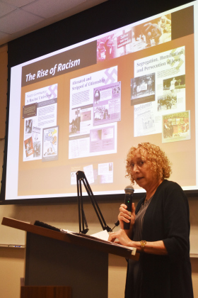Deborah Roth-Howe shares her family’s story of life in Roth, Germany, under Nazism in the 1930s. Her exhibit at the Georgetown Public Library can be viewed through May 21.