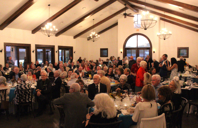 Community members pack the sold-out annual gala at The Vineyard in Florence, April 22, where the Assistance League of Georgetown announced that the organization will now be its own nonprofit, Uplift Wilco. 