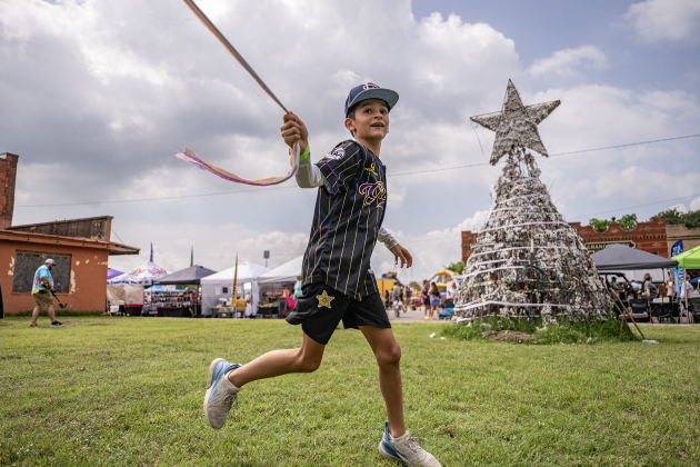 10-year-old Cole Carey participates in a Maypole Dance during the 47th Annual Granger Lakefest on Saturday, May 9, 2026.   Photo by Andy Sharp.