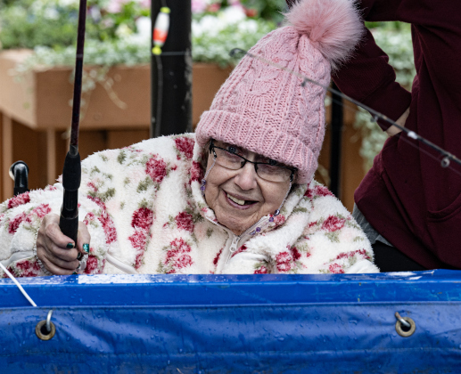 Sherryl Bohl had fun  during the 23rd Annual SPJST Senior Living Fishing  Tournament on Thursday, May 7, 2026. Senior Living residents fished for 600 pounds of Channel Catfish during the two-day event which continued on Friday.  Residents and staff were treated to a fish fry to celebrate the event.  The fish were provided by Larry’s Fish Farm in Giddings.   Photo by Andy Sharp.
