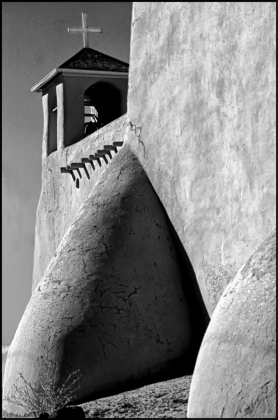 Wes Odell’s "Taos Mission Church" on display at Mulligan’s Gallery in Georgetown.