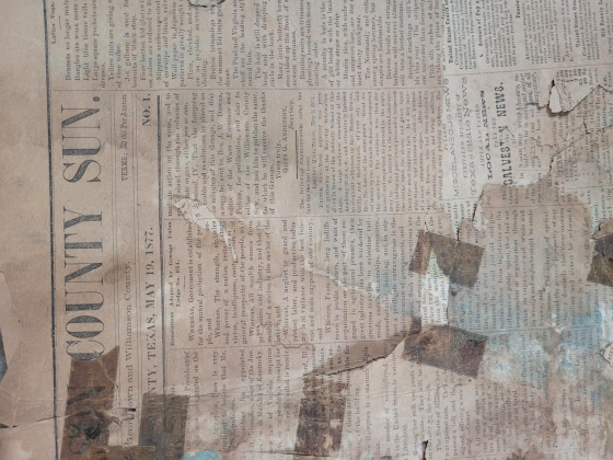 The Sun’s personal copy of its first edition, published on May 19, 1877. Photo by Nalani Nuylan.