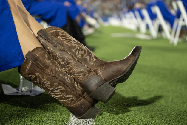Makaila Taylor wore her cowboy boots  to the ceremonies during the 2026 Georgetown High School commencement, held Friday, May 22, 2026 at Birkelbach Stadium.