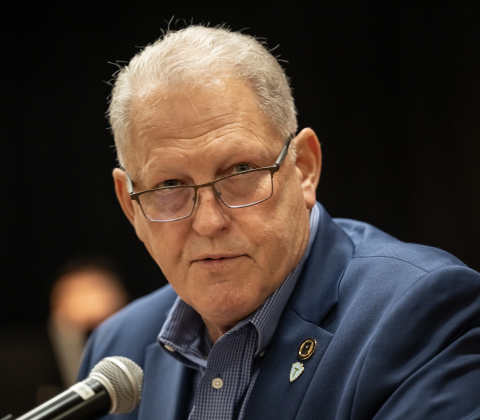 Retired Major General Patrick Hamilton was guest speaker during the Memorial Day ceremony held in Sun City on Monday, May 25, 2026.  He served 35 years in the Texas Army National Guard, culminating as Commanding General of the 36th Infantry Division from 2018 to 2021. Photo by Andy Sharp.